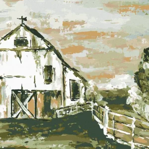 Diamond painting - SCHEUNE MIT ZAUN (HALEY BUSH) Hochwertig