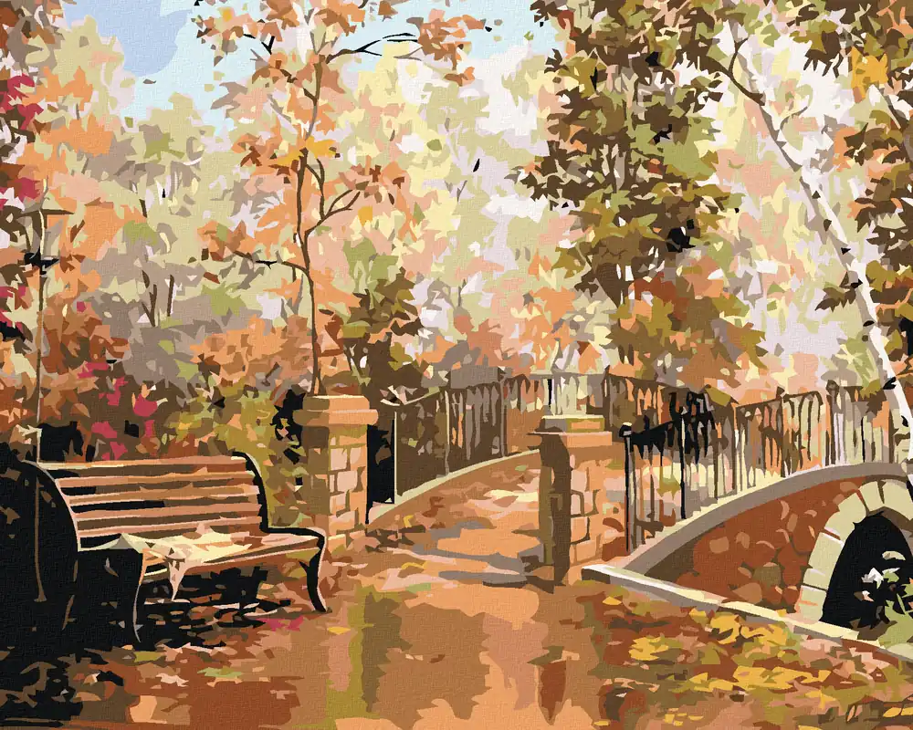 Diamond painting – SITZBANK IM PARK Exklusiv