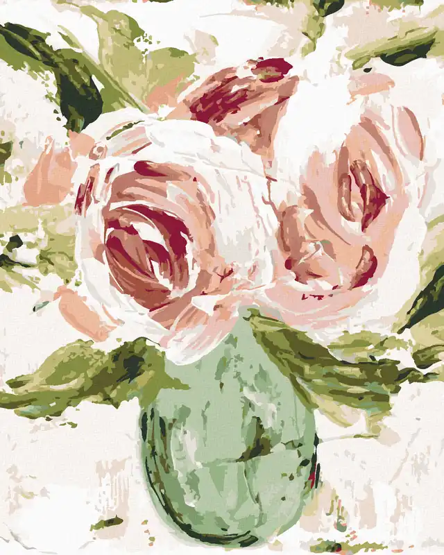 Diamond painting – STILLLEBEN ROSEN IN EINER VASE (HALEY BUSH) Exklusiv