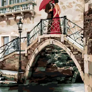 Diamond painting - EIN PAAR AUF DER BRÜCKE IN VENEDIG (RICHARD MACNEIL) Top-Seller