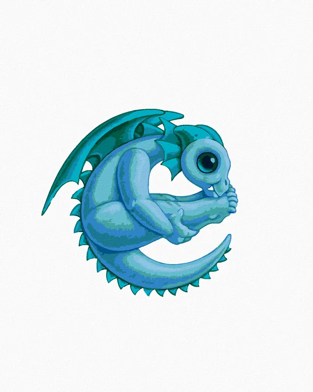 Gleich Bestellen Diamond painting – DRACHE IN FORM DES BUCHSTABEN E (SUE ELLEN BROWN)