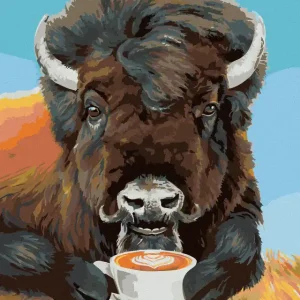 Jetzt Zugreifen Diamond painting - BISON UND KAFFEE (HOLLY SIMENTAL)