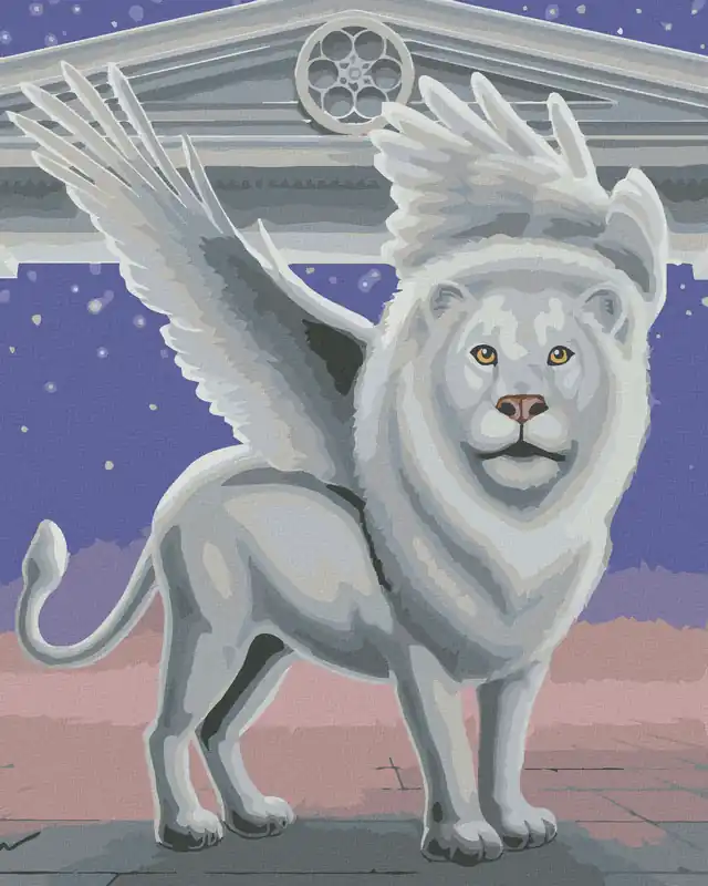 Diamond painting – DER GEFLÜGELTE WÄCHTER DER LÖWEN (SUE ELLEN BROWN) Limited Edition