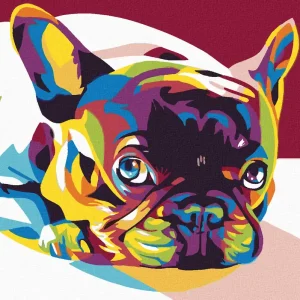 Beliebt Diamond painting - FARBIGE BULLDOGGE