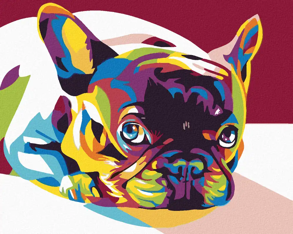 Beliebt Diamond painting – FARBIGE BULLDOGGE