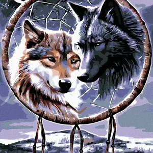 Diamond painting - WÖLFE MIT TALISMAN Sale