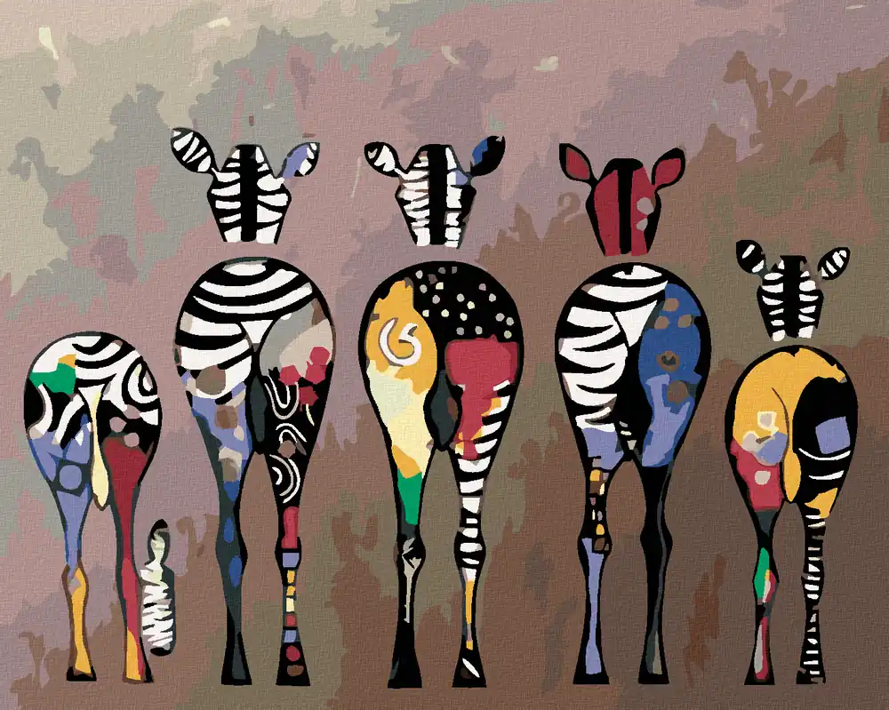 Geprüft Diamond painting – HERDE VON ZEBRAS