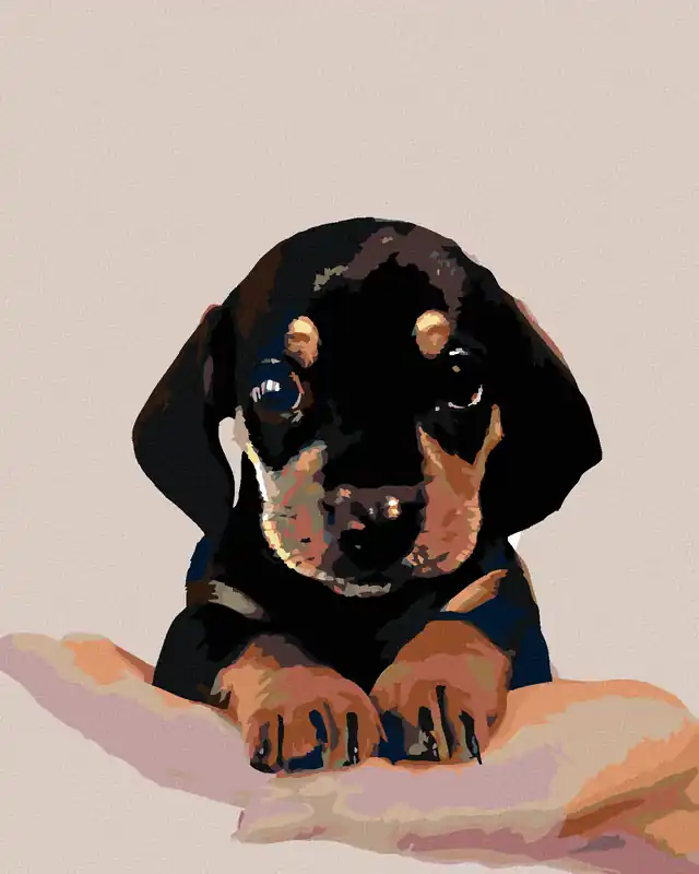 Solange Der Vorrat Reicht Diamond painting – WELPE VOM KURZHAARDACKEL