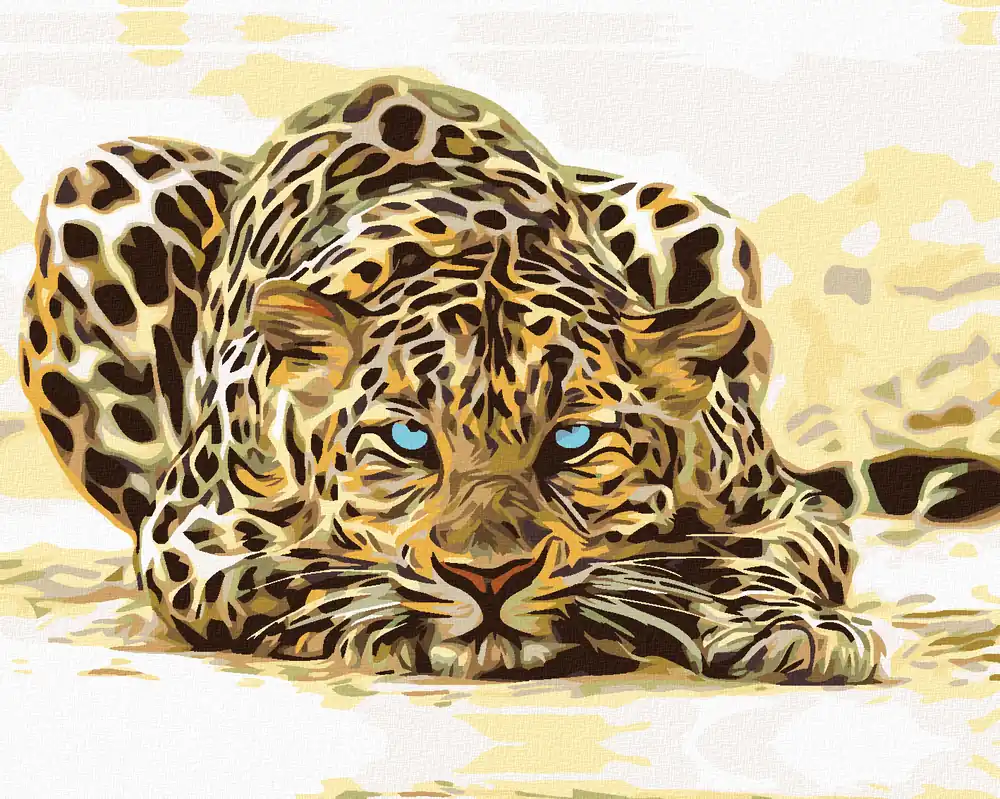 Diamond painting – LAUERNDER LEOPARD Sonderaktion