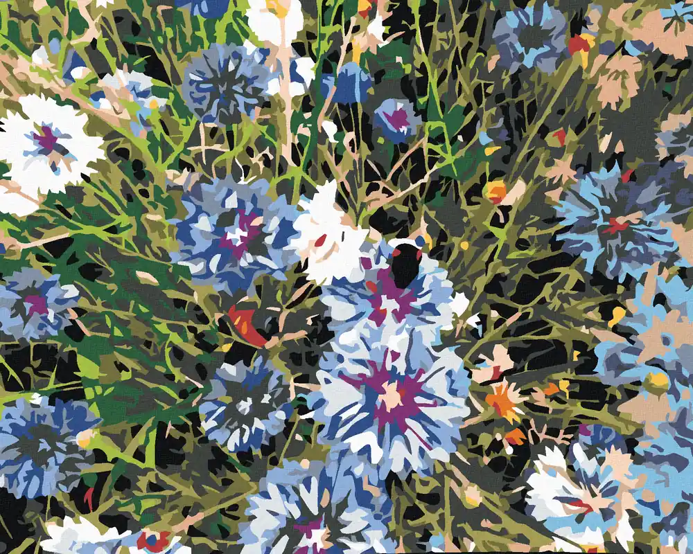 Günstig Diamond painting – KORNBLUMEN BLAU