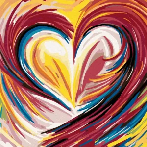 Jetzt Bestellen Diamond painting - GEMALTES REGENBOGENHERZ