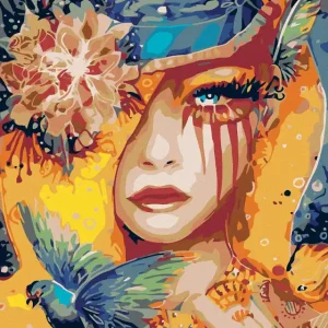 Echt Diamond painting - VOGELFRAU