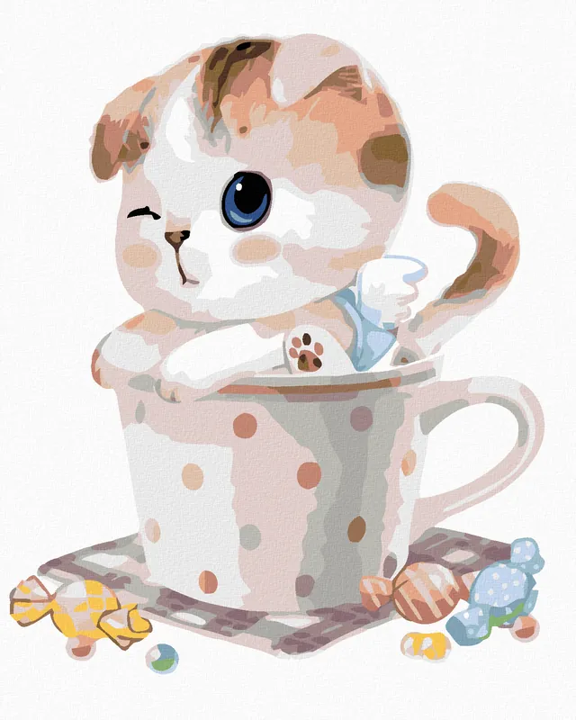 Direkt Vom Hersteller Diamond painting – KÄTZCHEN IN DER TASSE