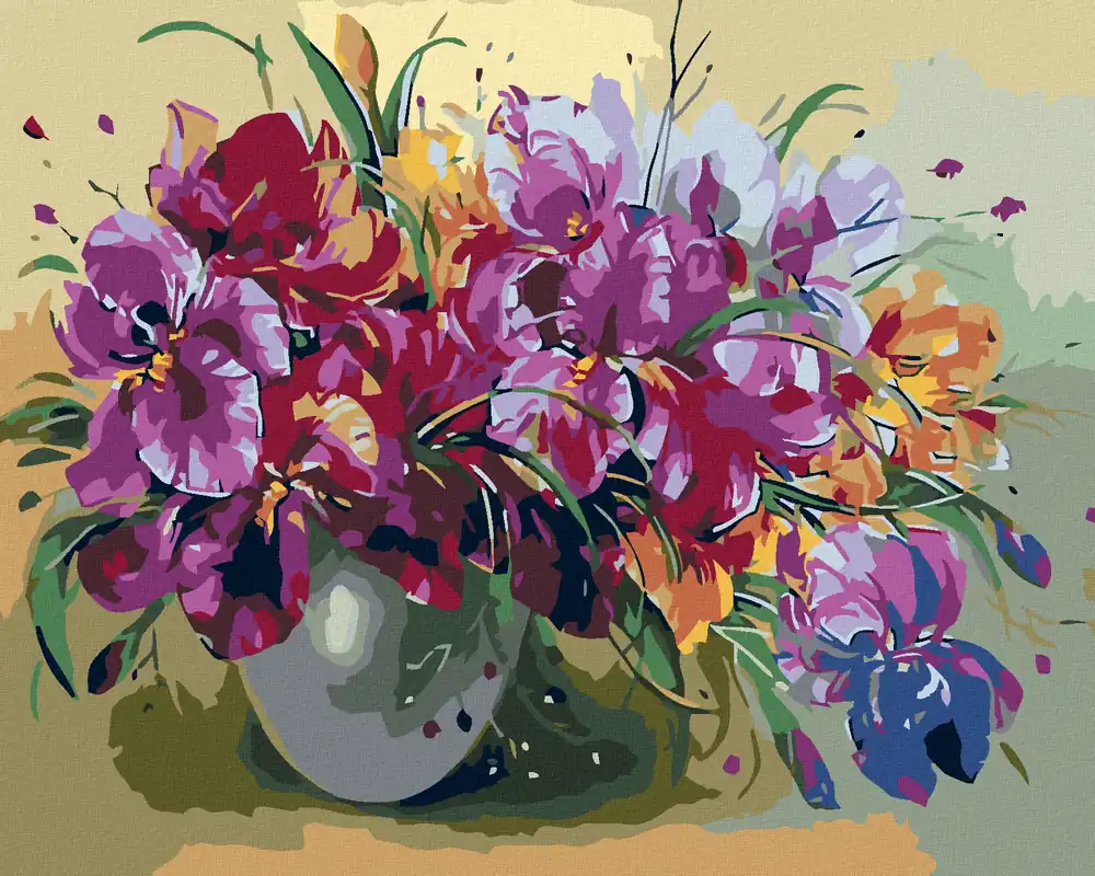 Begrenztes Angebot Diamond painting – SCHWERTLILIEN IN VASE