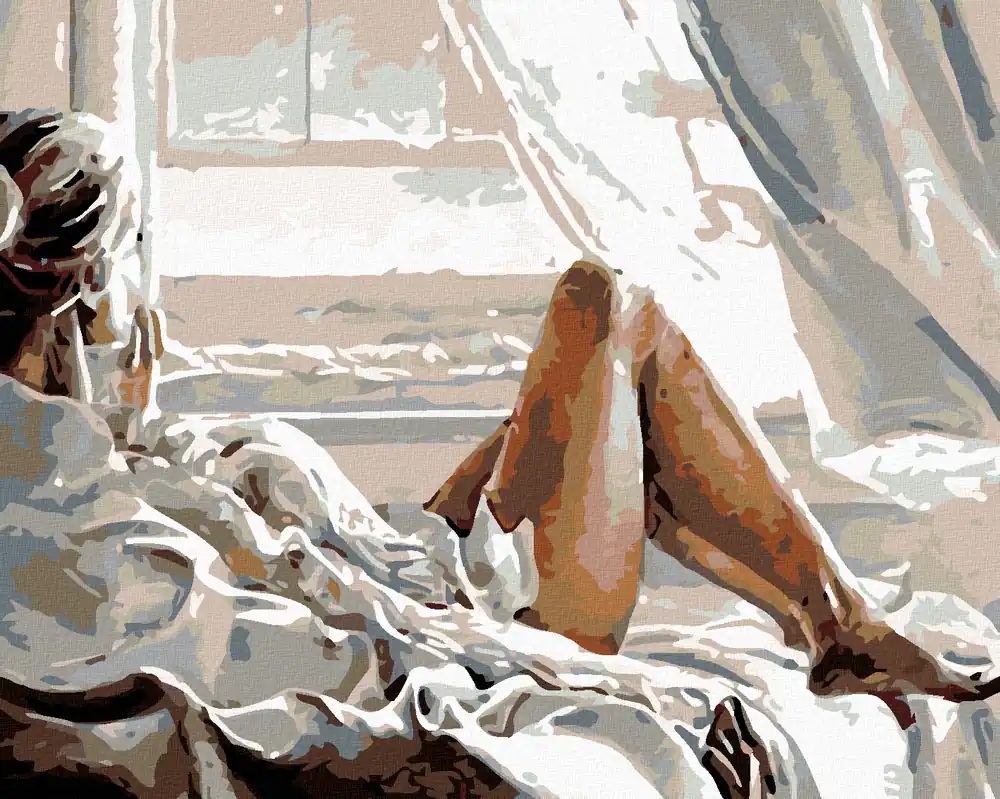 Diamond painting – BLICK AUS DEM FENSTER Rabatt