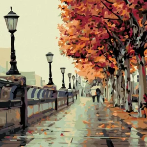 Diamond painting - SPAZIERGANG IM HERBST Gratis Versand