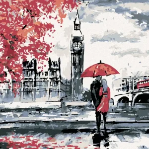 Handgefertigt Diamond painting - LIEBHABER UND BIG BEN