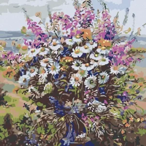 Diamond painting - SOMMERBLUMENSTRAUß IN GLASVASE Im Trend