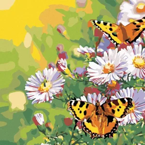 Bestseller Diamond painting - SCHMETTERLINGE AUF MARGERITEN