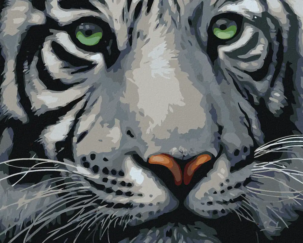 Diamond painting – KOPF EINES WEIßEN TIGERS Heißes Angebot