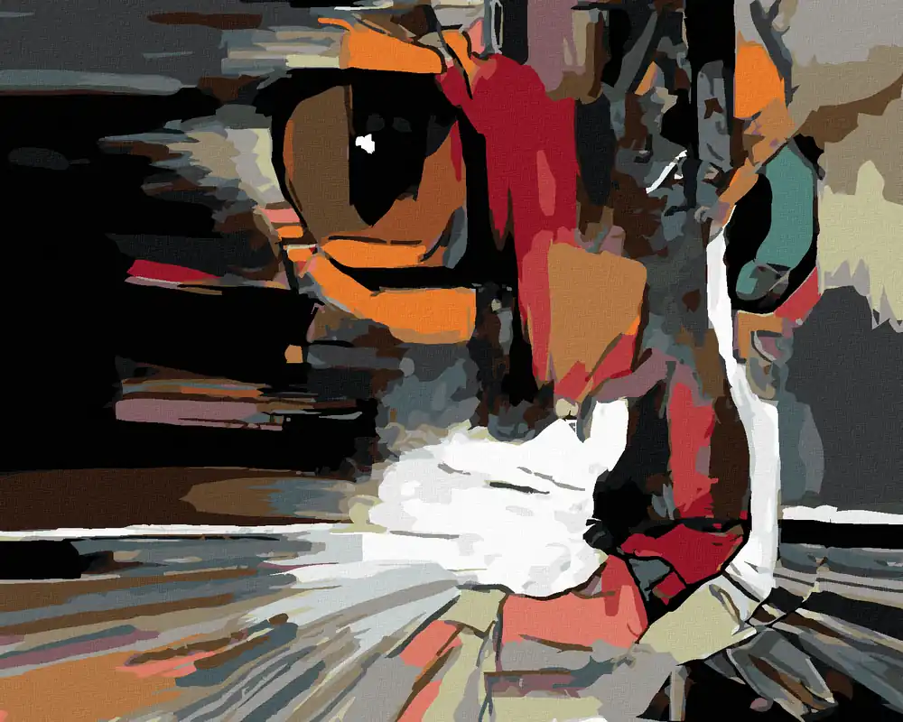 Diamond painting – ABSTRAKTES KÄTZCHEN Begrenztes Angebot