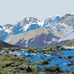 Diamond painting - BACH IN DEN BERGEN Neu Im Sortiment