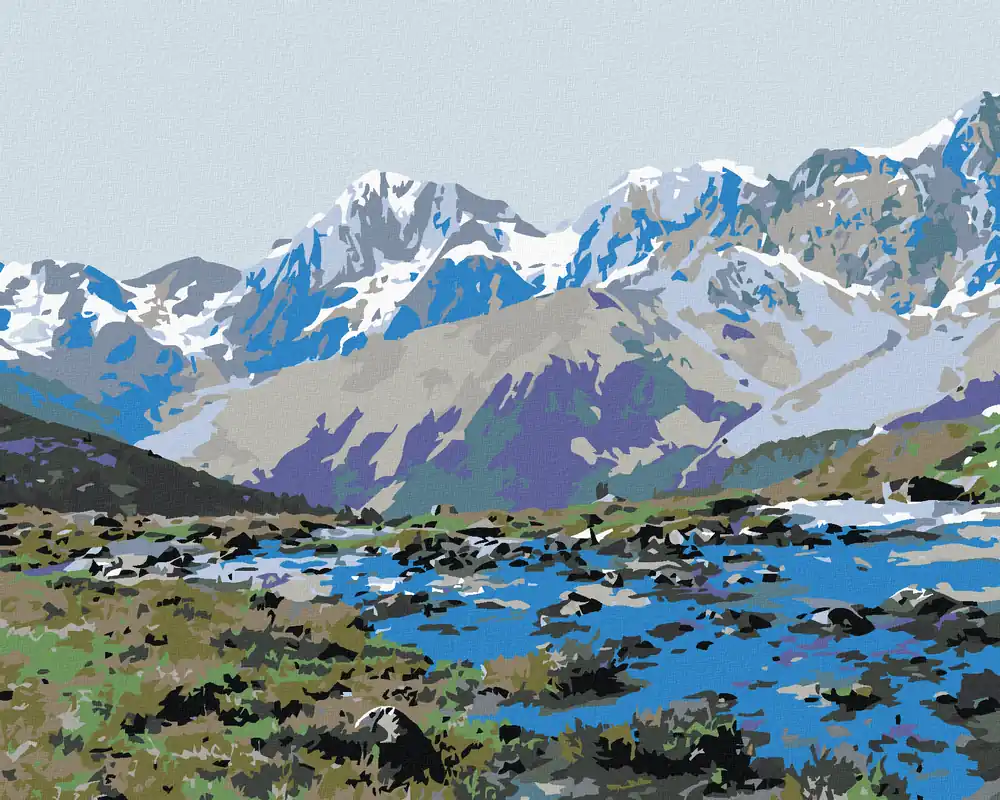 Diamond painting – BACH IN DEN BERGEN Neu Im Sortiment