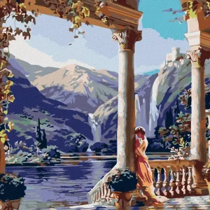 Preiswert Diamond painting - BURG ÜBER DEM SEE