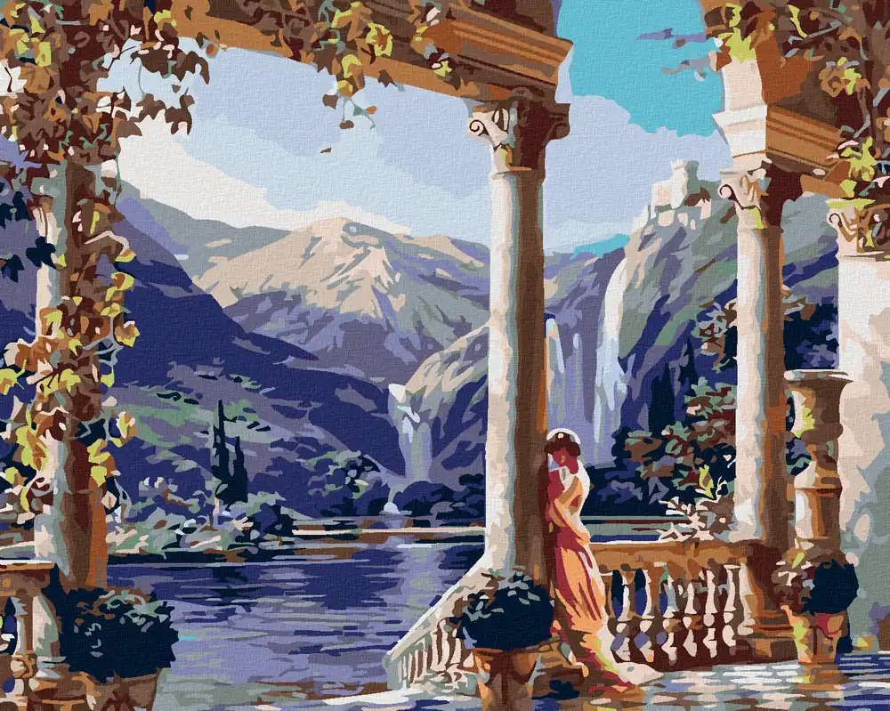 Preiswert Diamond painting – BURG ÜBER DEM SEE