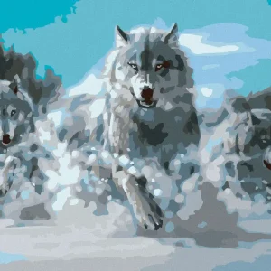 Diamond painting - LAUFENDE WÖLFE Online Kaufen