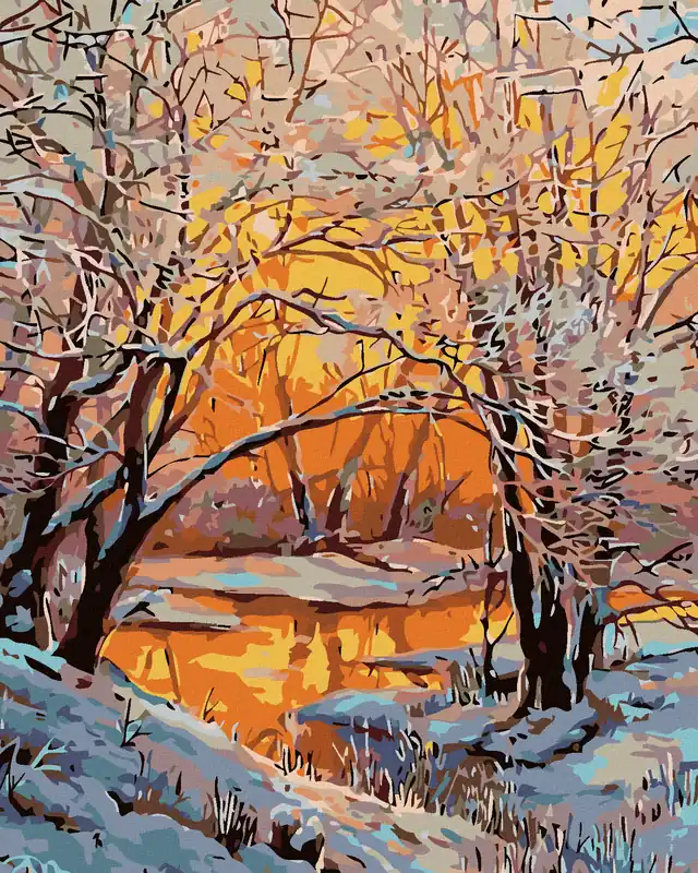 Bestpreis Diamond painting – VERSCHNEITER FLUSS