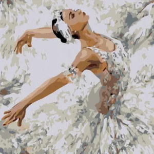 Top-Qualität Diamond painting - BALLERINA GEBEUGT NACH HINTEN