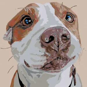 Diamond painting - WARTENDER HUND Handgefertigt