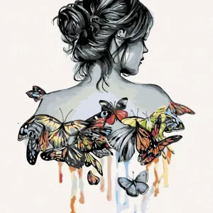 Diamond painting - SCHMETTERLINGSFRAU Versand Am Gleichen Tag