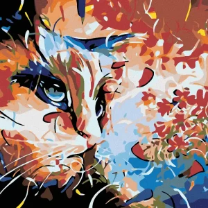 Jetzt Kaufen Diamond painting - KATZENABSTRAKTION