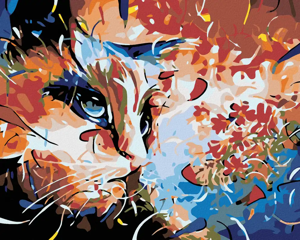 Jetzt Kaufen Diamond painting – KATZENABSTRAKTION