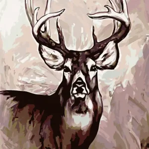 Sonderaktion Diamond painting - HIRSCH MIT GROßEM GEWEIH