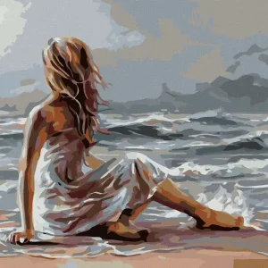 Expressversand Diamond painting - MÄDCHEN UND DAS MEER