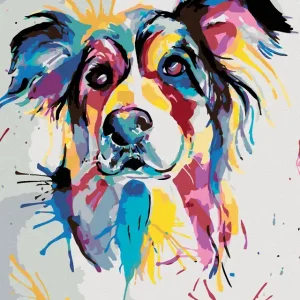 Versand Am Gleichen Tag Diamond painting - WUNDERSCHÖNER GEMALTER HUND