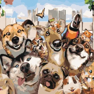 Geprüft Diamond painting - FRÖHLICHE TIERE