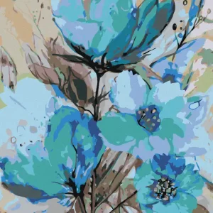 Diamond painting - ABSTRAKTION DER BLAUEN BLUMEN II Aktuell