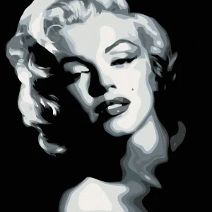 Diamond painting - SCHWARZWEIßE MARILYN Großhandel