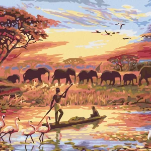 Top-Angebot Diamond painting - AFRIKAS SONNENUNTERGANG