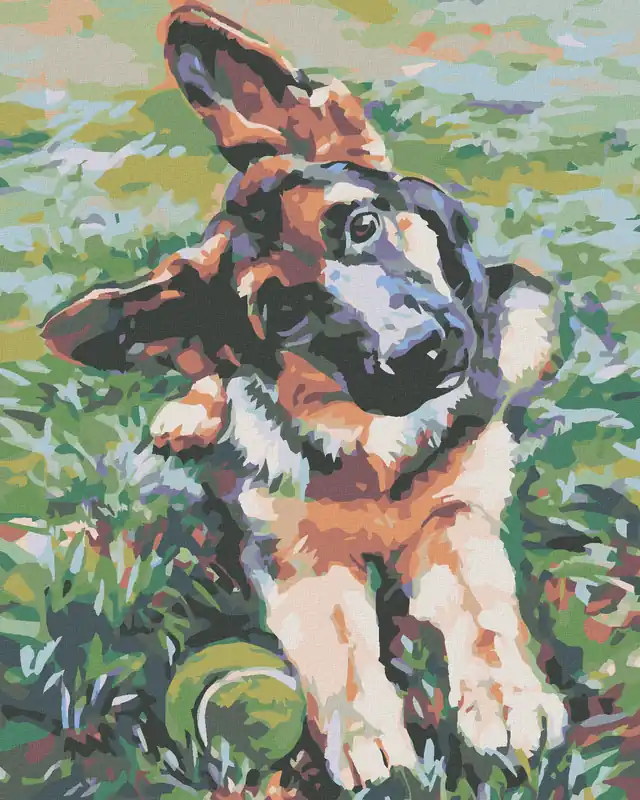 Diamond painting – WELPE VOM SCHÄFERHUND Ab Werk