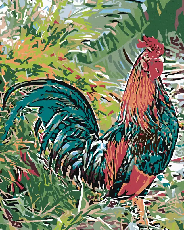 Diamond painting – HAHN IM GRAS Nur Heute