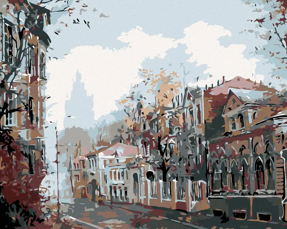 Diamond painting – DUNKLE STADT Heißes Angebot