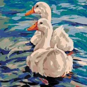 Diamond painting - ZWEI ENTEN AUF DEM WASSER Direkt Vom Hersteller