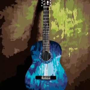 Abverkauf Diamond painting - GITARRE IN ABSTRAKTION