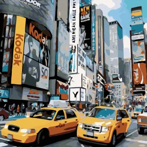 Expressversand Diamond painting - STRAßE IN NEW YORK