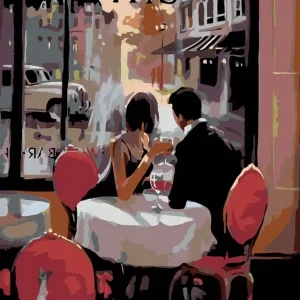 Angebot Diamond painting - LIEBHABER IM CAFÉ